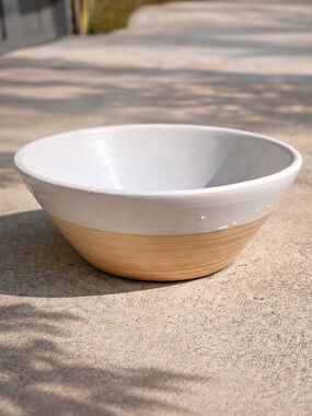 Home Depot | 10 in. Farmhouse White Bowl Planter
